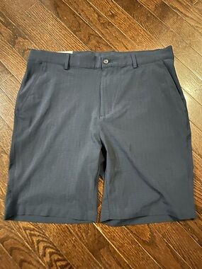 Greg Norman Collection Men's Navy Flat-Front Performance 4 Way Stretch Shorts